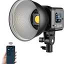 GVM 80W Video Light, Continuous Lighting for Photography with Bowens Mount, 2700~7500K, 44100Lux/0.5m Studio Light with APP, CRI 97+ Bi-Color 8 Scene Lights Support AC Adapter & NP Battery