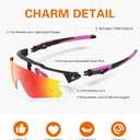 Sports Polarized Sunglasses for Men: Womens Cycling Sun Glasses UV400 Protection Goggles for Baseball Running
