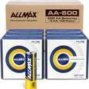 Allmax AA Maximum Power Alkaline Double A Batteries (600 Count Wholesale Pack / 6 Boxes of 100)  Ultra Long-Lasting, Leakproof Design, 10-Year Shelf Life, Maximum Performance (1.5V)