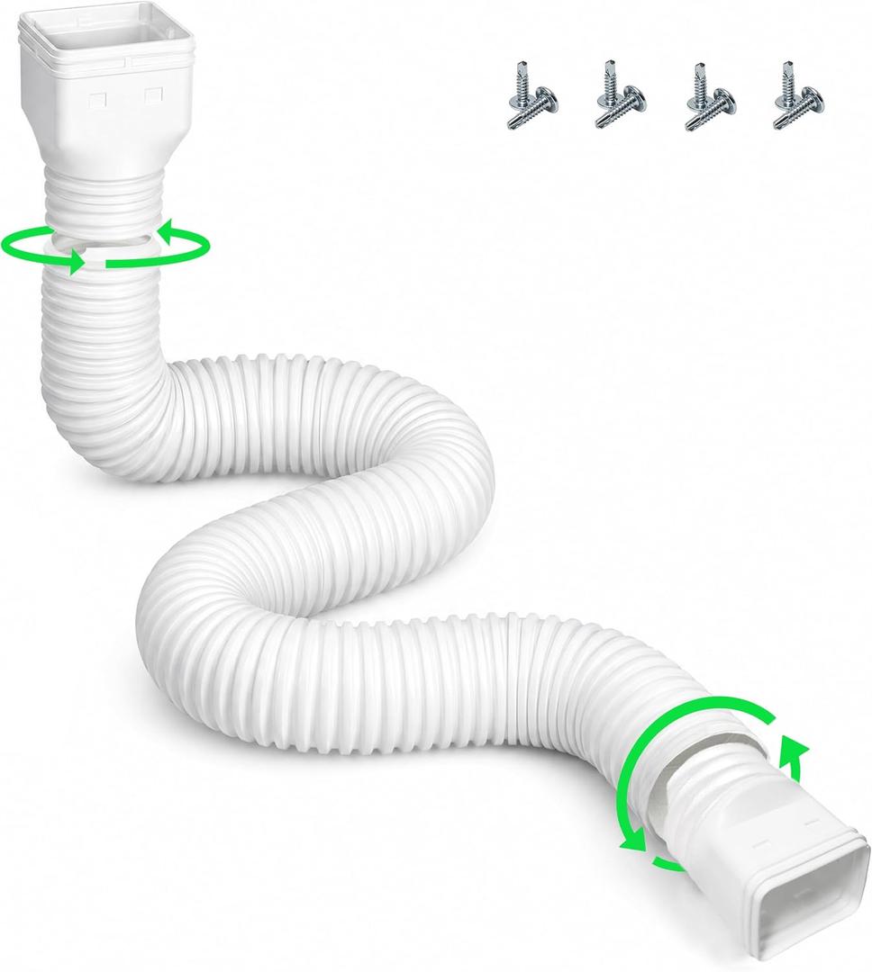 Expandable Rain Gutter Downspout Extension 16.5FT