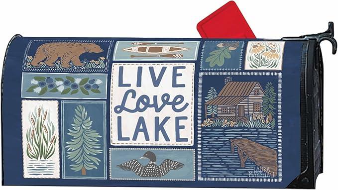 Studio M MailWraps Lakeside, The Original Magnetic Decorative Mailbox Cover, Made in USA, Superior Weather Durability, Standard Size fits 6.5W x 19L Inch Mailbox