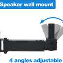 Heavy Duty Speaker Wall Mount,Adjustable Tilt & Swivel Wall Mount Brackets for Professional Audio PA Speakers,Hold up to 100lbs DX-329 (2 Packs Black)