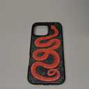 Compatible for iPhone 16 Case Cute - Durable Shockproof 6.6 ft Drop Impact Phone Case - Black Funny Gothic Snake Design for iPhone 16 6.1"