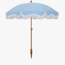 HERA'S PALACE 7ft Heavy Duty Beach Umbrella with Sand Anchor, Fringe Umbrella for Sand, UV 50+, Patio Umbrella with Tilt Pole for Garden Pool Backyard