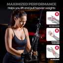 MhIL Workout Gloves for Women – Breathable Gym Gloves for Women with Palm Protection and Enhanced Grip – Padded Weight Lifting Glove for Womens with Wrist Wraps Support Weightlifting Exercise Cycling, Large: 8.1 – 8.6” / 20.6 – 22 cm