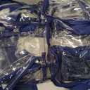 Vorspack Clear Backpack - Transparent Backpack with Reinforced Bottom & Multi-pockets for College Workplace Security - Navy (Large)