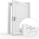 Maitys Plastic Storage Hooks, 4 Pieces Multi Hanging Organizers for Coats, Towels, Bags, Hats, Scarves (White)