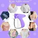 3 x Stitch Gun for Clothes Quick Clothing Fixer & Tagging Gun with 6 Needles 1000 Black+1000 White Fasteners, Handheld Sewing Tool for Instant Repairs, Quilting, Retail Price Tags No Thread Needed Purple