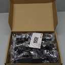 JQK Cabinet Door Hinges Black, Soft Closing 1/2" Partial Overlay Cupboard Door Hinge for Face Frame Cabinets with Door Bumper, Metal 20 Pack, CH300-BK-P20