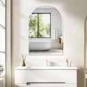Arched Bathroom Mirror, 16X24 inch Arched Frameless Mirror, Arch Wall MirrorFrameless Mirrors for Bathroom,Beveled Bathroom Mirror.