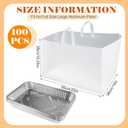 100 Pcs 22" x 14" x 15.25" Full Tray Catering Bags Take out Bags Bulk Catering Bag with Cardboard Bottom and Soft Loop Handles for Restaurant, Retail, Business