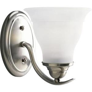 Progress Lighting P3190-09 1-Light Bath Bracket, Brushed Nickel, 6-1/2-Inch Width x 11-Inch Height