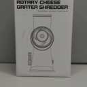 KEOUKE Rotary Cheese Grater Hand Crank Transparent - Shredder Slicer Grinder 3 Stainless Steel Blades, Stable Suction, Labor-Saving Handle, Safe Kitchen Tool for Cheese, Vegetable, Nuts, Chocolate (3 IN 1, Grey Blue SP)