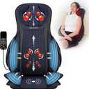 COMFIER Shiatsu Back Massager with Heat,Massage Chair Pad with Tapping,Kneading Massage Seat Cushion with Compression,Adjustable Height Chair Massager for Office Chairs,Gift for Mom,Dad (Navy Blue)
