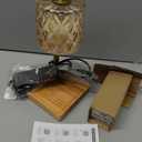 Hong-in Candle Warmer Lamp with Timer -Dimmable Adjustable Height,House Warming Gifts New Home,Vintage Home Decor with Elegant Amber Glass,Birthday Gifts for Women, Mom, Friend and Sister