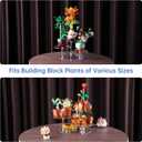 NiHome 3-Tier Acrylic Stand Risers for LEGO Botanical, Figurine Shelf Clear | Multi-Tier Showcase for Perfume, Cupcakes & Collectibles. Easy Tool-Free Assembly, 2PCS Sturdy Desktop Decor Organizers
