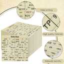 2 x 100 PCS Book Club Due Date Card Napkins Library Paper Napkins Vintage Party Decorations Books Lover, 13 x 13 inches
