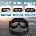 OXG Motorcycle Goggles - ATV & Dirt Bike Goggles with UV400 Dustproof Lens for Adults & Youth (Black)