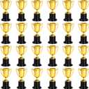 ZZYFGH Mini Trophies, 4 Inch Mini Gold Award Trophy Cup, Plastic Gold Award Trophy Cups, Golden Award Trophy Cups Set for Sports, Party Favors, Tournaments, Competitions