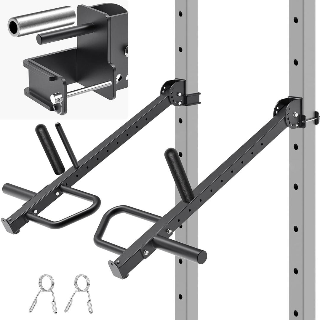 SELEWARE Adjustable Lever Arms Jammer Arms for 2'' x 2'' and 3'' x 3''Power Racks, Heavy Duty Versatile Lever Arm Attachment for Gym Rows, Pushes, Deadlifts, Belt Squats, Curls and More