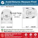 MinSha D/U Shape Toilet Seat Replacement quick release Toilets Soft Close