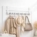 Over The Door Hooks, Door Hanger Hooks for Hanging, Over The Doors Towel Racks for Bathroom, Coat Rack Dorm Essentials (1Pack, White and Silver, Fit 1-3/4" Doors)
