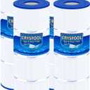 Cryspool 07066 Filter Compatible with CX580XRE, SwimClear C3025, C3030, PA81, C-7483, FC-1225, 481 Sq. Ft Pool Filter Cartridge, 4 Pack
