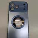 Magnetic Series Design for iPhone 17 Pro Max Case,[Compatible with MagSafe][Military Drop&Full Camera Lens Protector] Large Window Logo View Dust-Proof Matte Shockproof Cover,Blue