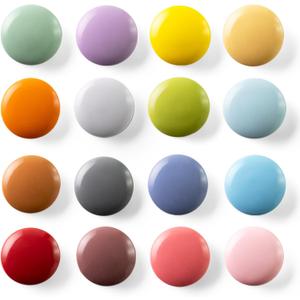 16/9-Piece Cute Colorful Fridge Magnets  Glossy & Matte Finish Refrigerator Magnets for Whiteboard, Locker, Kitchen, Office  Strong Decorative Magnetic Stickers (16 Colors, Multi-Pack)