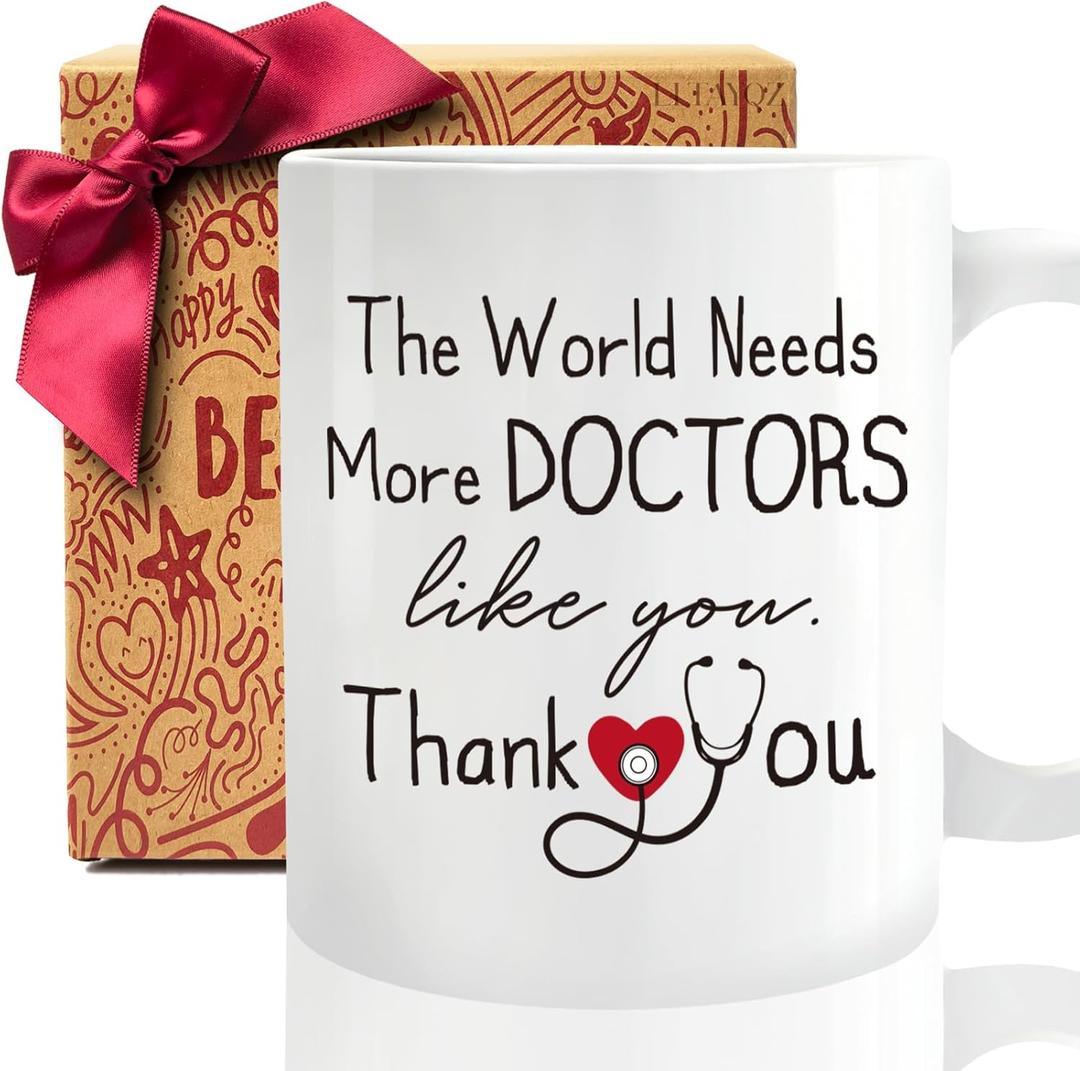 Doctor Thankyou Coffee Mug Gift for Women Men, The World Needs More Doctors Like You mug, Medical Student doctor Graduate/Bday/National Doctors Day/Residency/Thanksgiving/Christmas Mugs Gifts Ideas-92