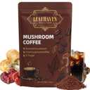 LEAFHAVEN Mushroom Coffee with Lion's Mane, Cordyceps, Reishi, 6 Types Mushrooms Instant Blend for Energy, Focus, Immunity & Digestion, Sugar Free, 30 Servings