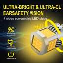 7440 Warm White LED Bulbs Side Marker/Reverse/Turn Signal Lights 2-Pack | 4500 Lumens, All-Aluminum Body, Wide LED Bulb Contact Pins, T20 7440NA 7441 W21W WY21W Light Bulbs