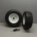 16x6.50-8 Flat Free Riding Lawn Mower Tire and Wheel, 2 Pcs 16x6.5-8nhs Garden Tractor Lawnmower Tyre, with 3/4" & 5/8" Bearing, 3" -4.5" -6" Centered Hub