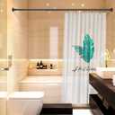Shower Curtain Rod Tension - Never Rust No Drill Non-Slip Spring Tension Shower Rod, 43-73 inches Stainless Steel, Matte Black