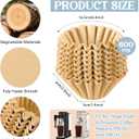 600 Pcs Disposable Coffee Filters Compatible with Ninja Pb051 Pb041 Pods and Grounds Paper Basket Filters for Home Office Use Coffee Maker (Brown)