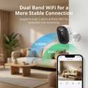 2K Security Cameras Wireless Outdoor 2.4G&5G WiFi, 4Pack Indoor Cameras for Home Security with AI Motion Detection & Siren,Color Night Vision, 2-Way Talk, Waterproof,Cloud/SD，Works w/Alexa