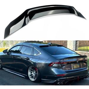 Rear Spoiler Compatible with 2023-2025 Honda Accord 11th Gen, R Style Duckbill Sedan, Trunk Exterior High Kick Tail Deck Lid Wing Lip (Glossy Black)
