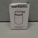 Matte Black Foaming Hand Soap Dispenser Plastic 11 oz - Modern Minimalist Style for Bathroom & Kitchen Countertop Refillable