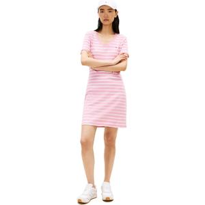 Tommy Hilfiger Women's Short Sleeve Cotton V-Neck T-Shirt Dress Casual Dress Loose Fit, XS