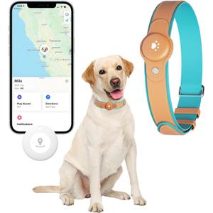 2-in-1 GPS Tracker for Dogs: Smart Pet Collar with Real-Time Tracking,No Monthly Fee/Subscription (iOS Only) Waterproof, Anti-Lost,365-Day Long Battery Life GPS Tracker Dog Collar(Tracker Included), Size: L(12.5''-21'')