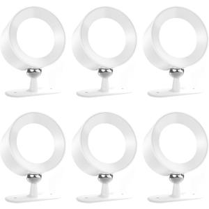 Aomees Wall Lights Battery Operated Wall Sconce, 3 Color Temperatures & 3 Brightness Levels & Remote and Touch 360Rotation, Mounted Cordless Lamp Magnetic Rechargeable Led Lights for Bedroom 6pcs (White)