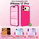 Magnetic for iPhone 17 Pro Case 6.3", Compatible with MagSafe, [Integrated Silicone Camera Control Cover] [Screen Protector], 2X MIL-STD Drop Protection Case for iPhone 17 Pro, Neon Pink