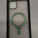 MAGIC JOHN for iPhone 11 Pro Max Case, Compatible with Magsafe, With Magnetic Metal Stand, Military Grade Shockproof, Anti Yellowing, Translucent Matte Back With Soft Edge, Green