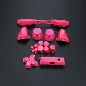 Replacement Full Set Button Bumper Trigger Buttons Guide Dpad RT LT RB LB ABXY ON Off Button Kit for Xbox One Slim Xbox One S Controller (Pink)