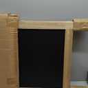 Glitzhome A-Frame Chalkboard Sign 30"x20" Wooden Sandwich Board Easel Sign Outdoor Standing Wall Chalkboard for Restaurants, Cafes, Weddings(Wood Color)