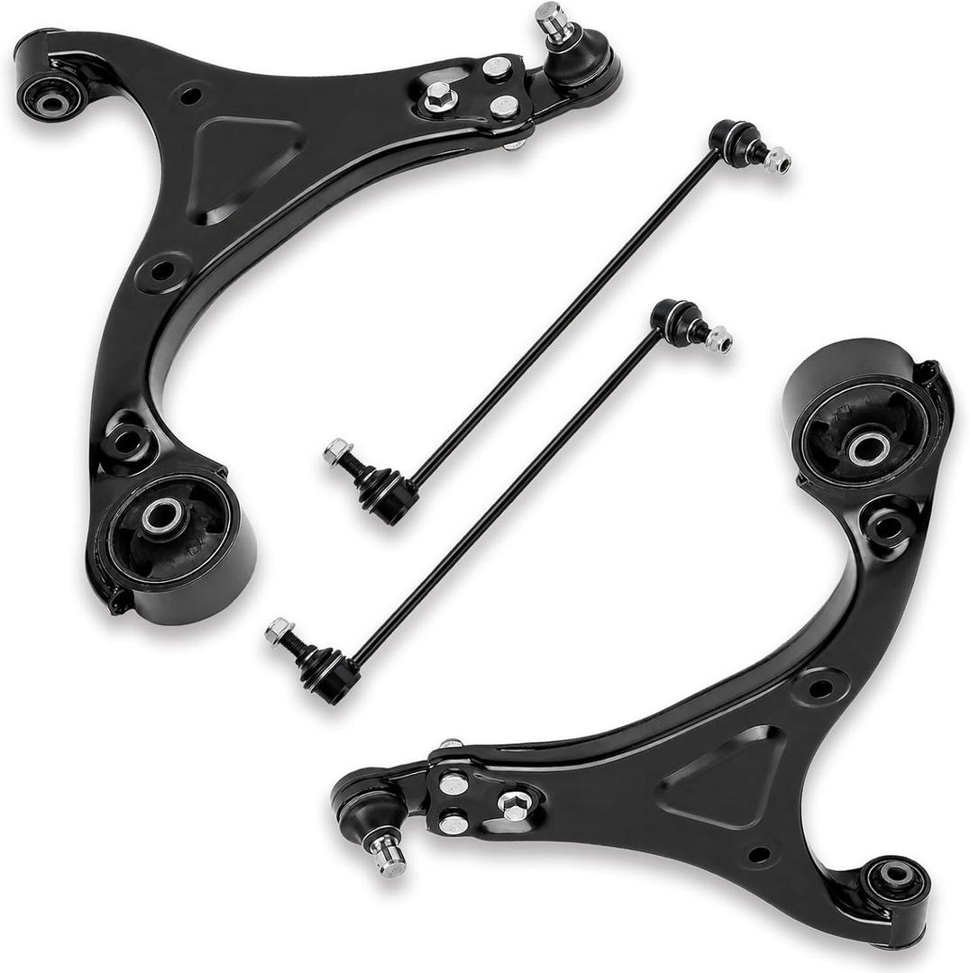4Pcs Front Suspension Kit Lower Control Arms w/Ball Joints & Sway Bar Links Compatible with 2011-2014 Hyundai Sonata 2.4L (Without Sport Suspension), K622360 K622361 K750436 K750437