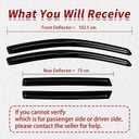 4PC Rain Guards for 2017-2022 Honda CR-V Window Visors for 17-22 CRV Deflectors Sun Shades Vent Tape On Out Channel