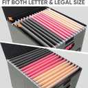 BALEINE File Organizer Box with Lid, Collapsible Hanging File Storage Box