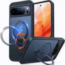 TORRAS Q3 Spin Magnetic 360 Stand for Google Pixel 10 Pro Case / 10 Case, Fit for Magsafe, 4X Military Grade Protection, Shockproof Pixel 10 Pro Phone Case with Stand, Translucent Black