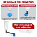 BILITOOLS 20-Piece Oil Funnel Kit for Engine Oil Change, 2.2 QT Automotive Funnel Set with 15 Adapters & Air Filter Regulator, One-Hand Operation, Compatible with GM, VW, Ford, BMW, Audi and More